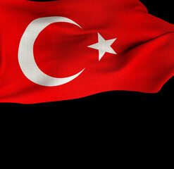 Turkish Flag, Republic of Türkiye - istanbul, Türkiye (3D Rendering)