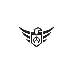 Car logo design eagle concept