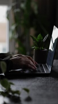 Person working on laptop