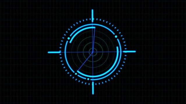 Digital technology HUD element Glowing radio wave futuristic motion background. k1_120