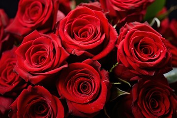 big bouquet of roses close-up.