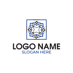 ornamental floral logo design