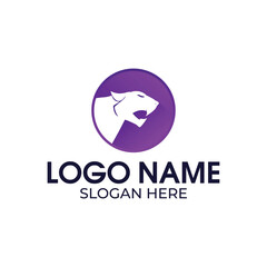 Fototapeta premium minimal panther logo design