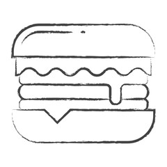 Hand drawn Burger illustration icon