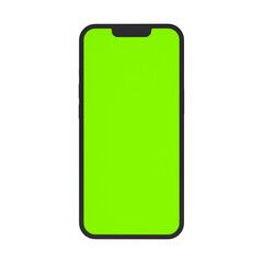 smartphone with blank green screen vfx, mockup,app template, chroma 