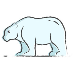 Obraz premium Hand drawn Bear illustration icon