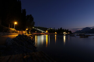 Fototapeta premium night view of the lake
