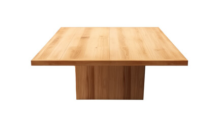 wooden table isolated on white background. Generative ai