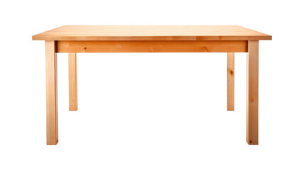 wooden table isolated on white background. Generative ai