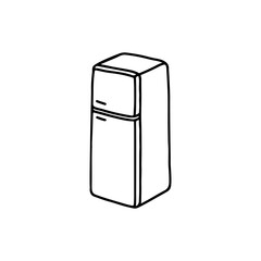 vector illustration of fridge outline concept