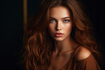 Fototapeta premium young woman posing looking at camera