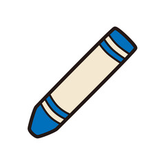 クレヨン 線画 青