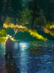 Fly Fishing at Sunrise on the Allegheny River