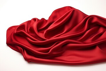 red veil isolated on white background.