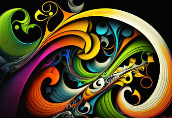Abstract Design In Multi Colors #1
