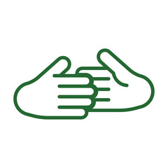 Fototapeta premium Isolated outline of a handshake icon Vector illustration