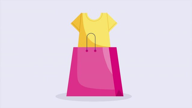 shopping bag papper commercial animation