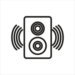 speaker vector line icon template