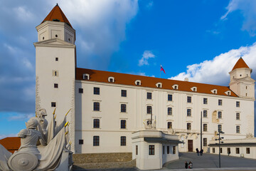 Historical view of Bratislava Castle landmark of the Slovakia Capital city
