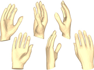 Creepy ghost palm design illustration vector sketch