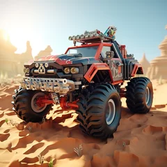 Tuinposter Mega Muscle Roaring Power in Monster Truck Form  Speed Demons Cutting Edge Sports Car Designs © rohit