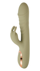 Adult sex toys, dildo on transparent background, bunny shaped vibrator.