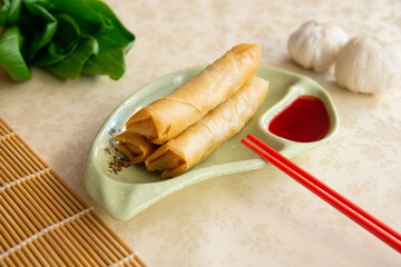 Chinese Food in display for the photo shoot in Tokyo, Japan. Nowadays in 2023, people rely on the food delivery service 