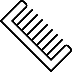 Brush for Hair Vector Sign. Perfect for web sites, books, stores, shops. Editable stroke in minimalistic outline style