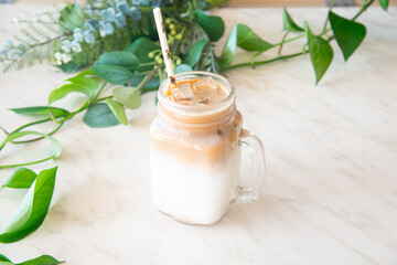 Drink in display for the photo shoot in Tokyo, Japan. Nowadays in 2023, people rely on the food delivery service 