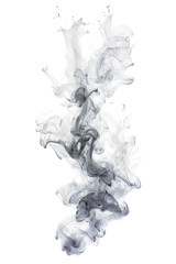 Obraz premium dripping liquid smoke frozen in an abstract futuristic 3d texture isolated on a transparent background, generative ai