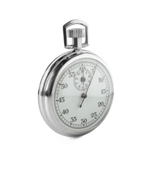 Vintage timer isolated on white. Measuring tool