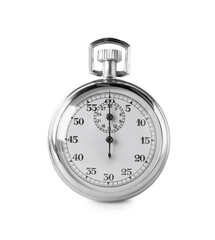 Vintage timer isolated on white. Measuring tool