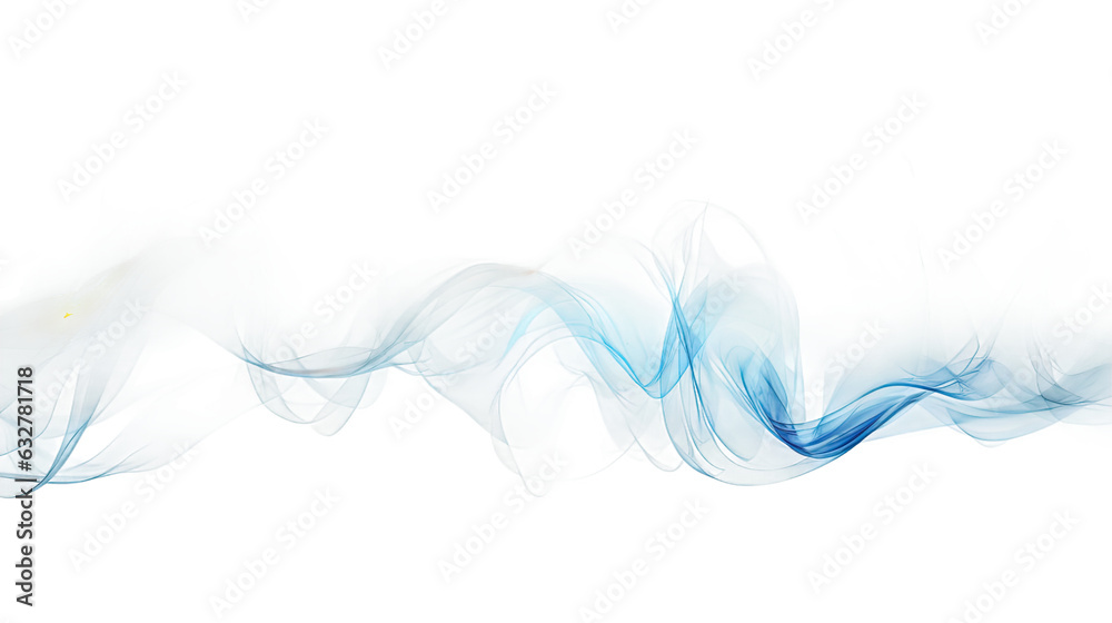 Wall mural glowing ethereal wisps frozen in an abstract futuristic 3d texture isolated on a transparent backgro