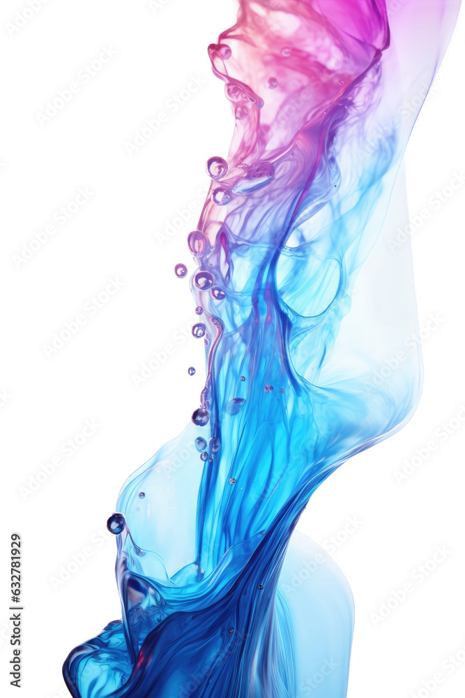 Canvas Prints liquid aurora lights magenta and blue splash frozen in an abstract futuristic 3d texture isolated on