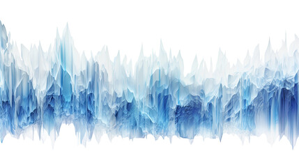 liquid crystal caverns frozen in an abstract futuristic 3d  isolated on a transparent background, generative ai