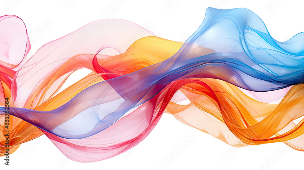 Canvas Prints liquid silk ribbons frozen in an abstract futuristic 3d texture isolated on a transparent background
