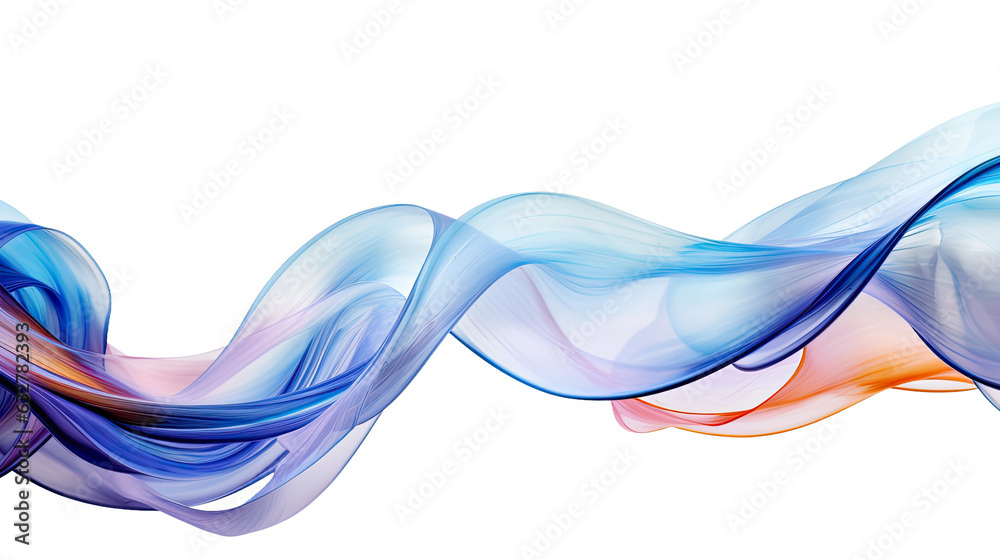 Canvas Prints liquid silk ribbons frozen in an abstract futuristic 3d texture isolated on a transparent background