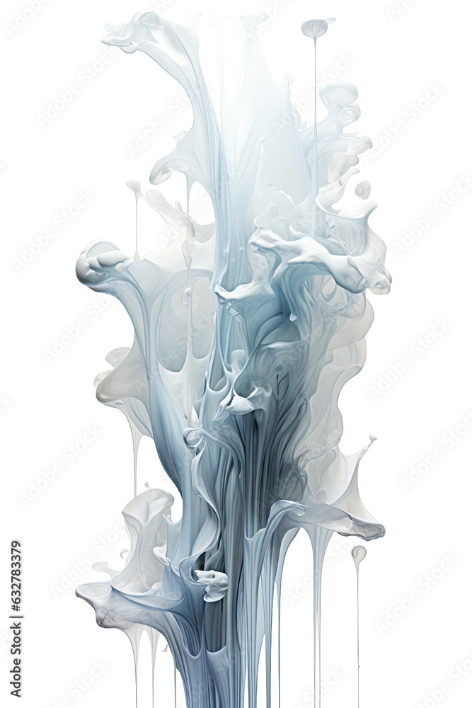 Wall mural shimmering oceanic dreams frozen in an abstract futuristic 3d texture isolated on a transparent back