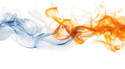 swirling frozen flames frozen in an abstract futuristic 3d texture isolated on a transparent background, generative ai