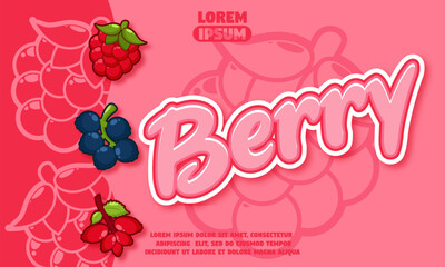  berry text effect with berry icon background