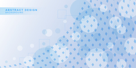 円とドットで組み合わせ抽象的な青色の背景