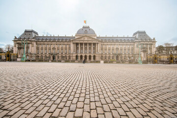 Obraz premium Royal Palace of Laeken with nobody , Brussels, Belgium