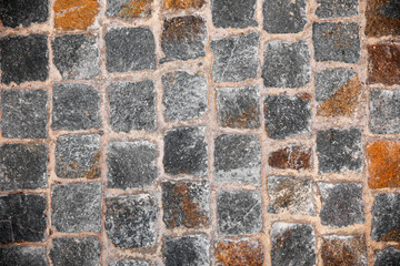 An Aged Cobblestone Texture Revealing Rustic Beauty