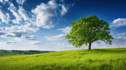 Fototapeta na wymiar a tree in a field