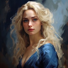 Fototapeta premium a woman with blonde hair