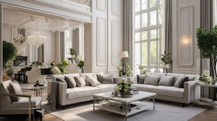 Luxury Elegance Living Room Interior