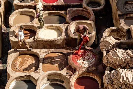 Chaouwara Tanneries in Fez, Morocco