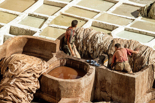 Chaouwara Tanneries in Fez, Morocco