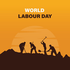 Free Vector World Labour Day Illustration for Social Media, International Labour Day, Vector Art