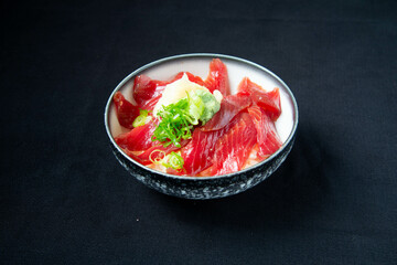 Japanese Food in display for the photo shoot in Tokyo, Japan. Nowadays in 2023, people rely on the food delivery service 